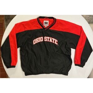VTG Y2K Ohio State Buckeyes Pullover Windbreaker Jacket Mens XL‎ 58 Sports